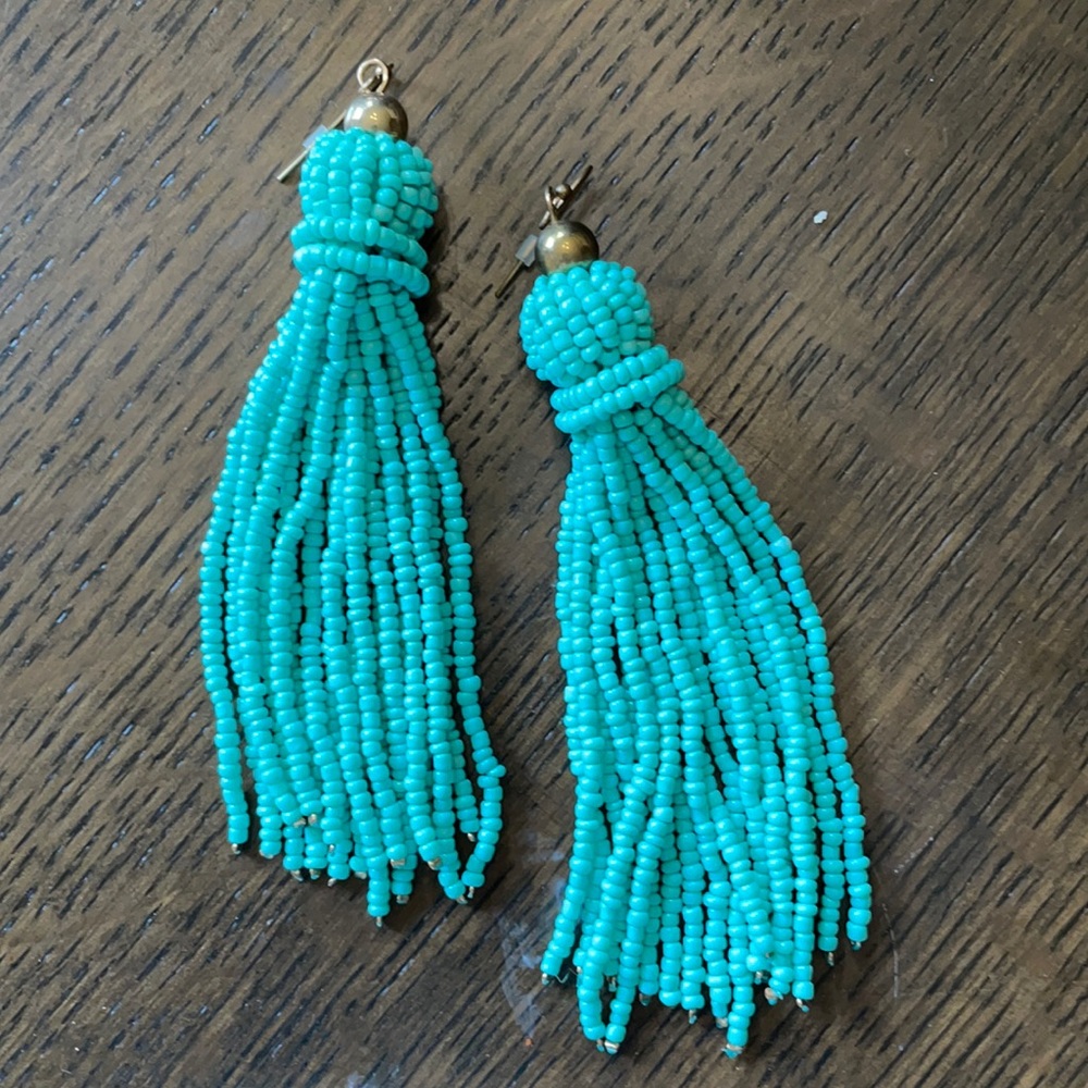 Turquoise tassel earrings